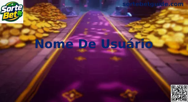 Interface de criação de Nome de Usuário na Sorte Bet